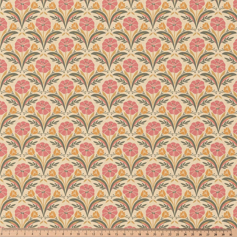 Printed Cotton SELMA Orange / Pink